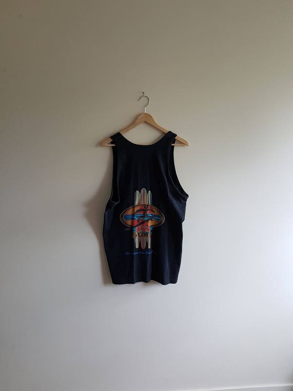 Vintage surfing tank top, surfer shirt, 90s surfin