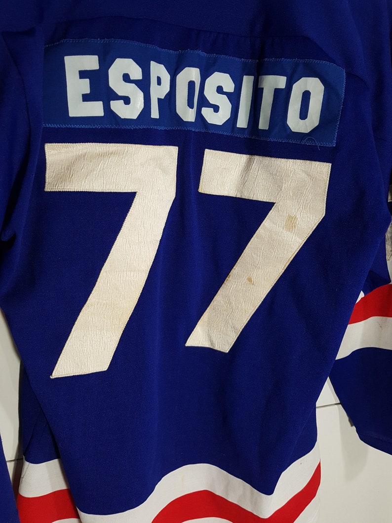 Vintage New York Rangers jersey, 80s Rangers jersey, New York Rangers sweater, East Coast, Phil Esposito, size men's small image 4