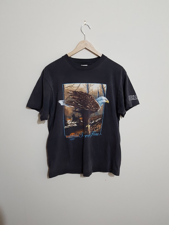 Vintage 3D emblem t shirt, biker t shirts, USA, ba