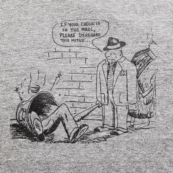 Vintage mobster shirt, cartoon mob t shirts, 80 s tees, 80 s clothing, funny shirts, construction, size small