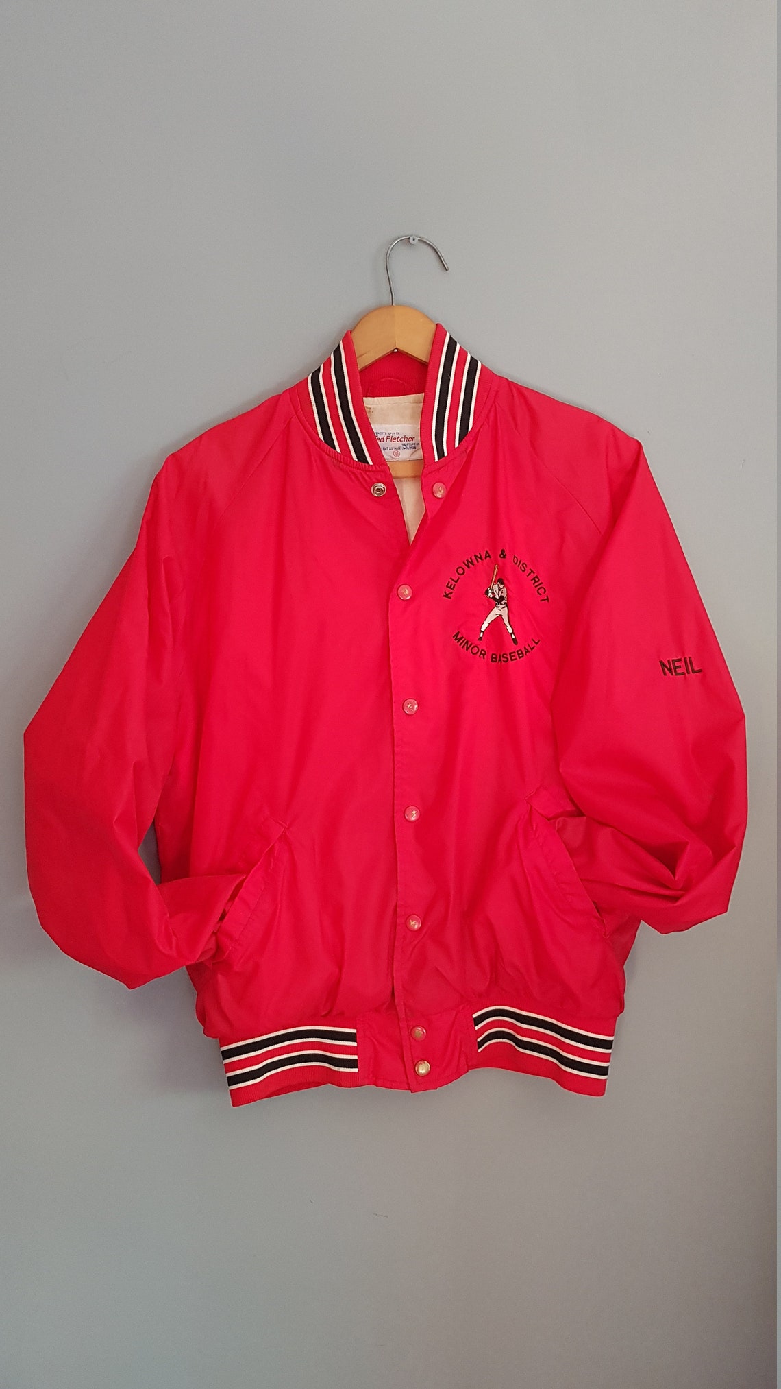 baseball bomber jacket vintage