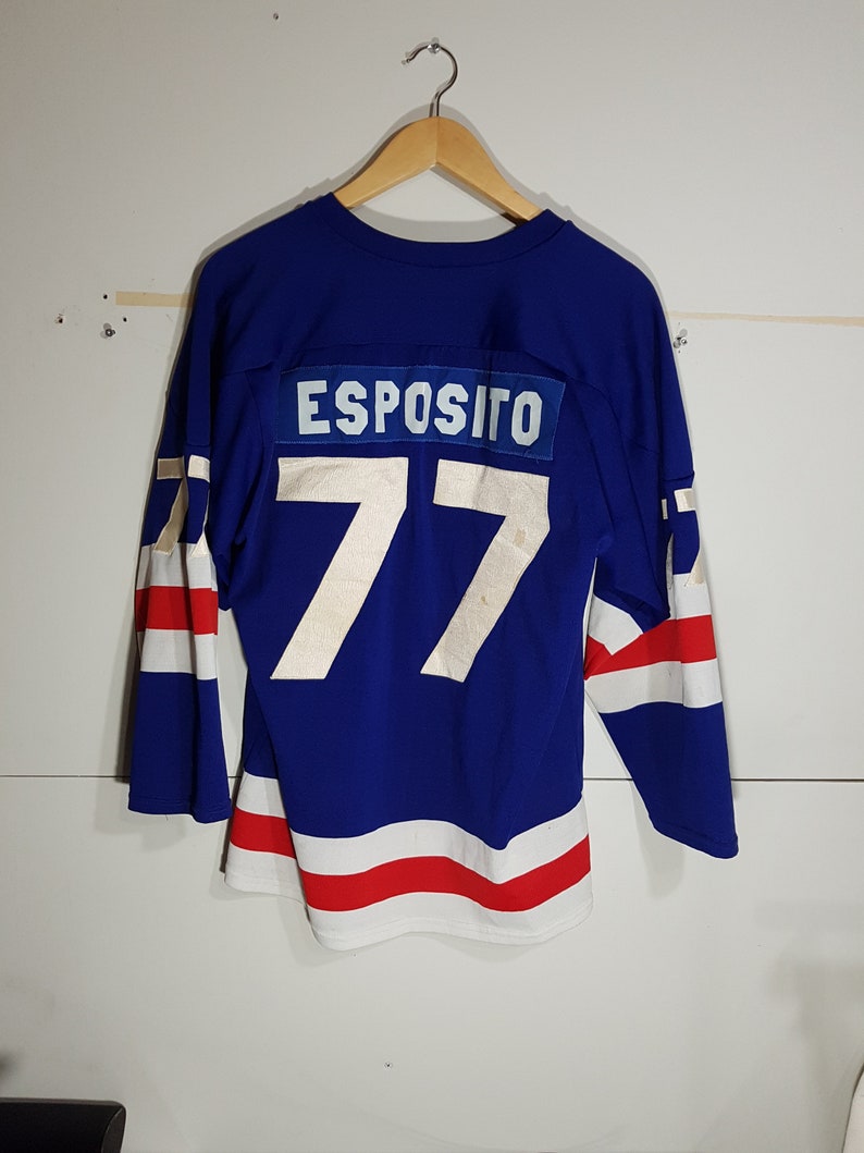 Vintage New York Rangers jersey, 80s Rangers jersey, New York Rangers sweater, East Coast, Phil Esposito, size men's small image 3