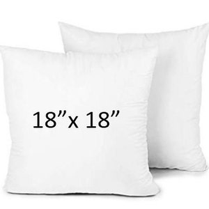 Pillow Insert 18 x 18 Inch (45cm x 45cm) Polyester Fill - Square White