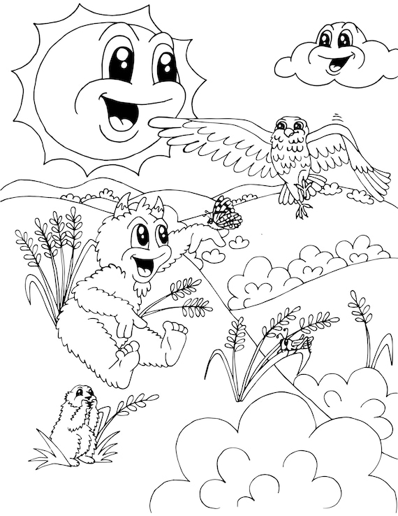 nature bbs coloring pages 3 pack