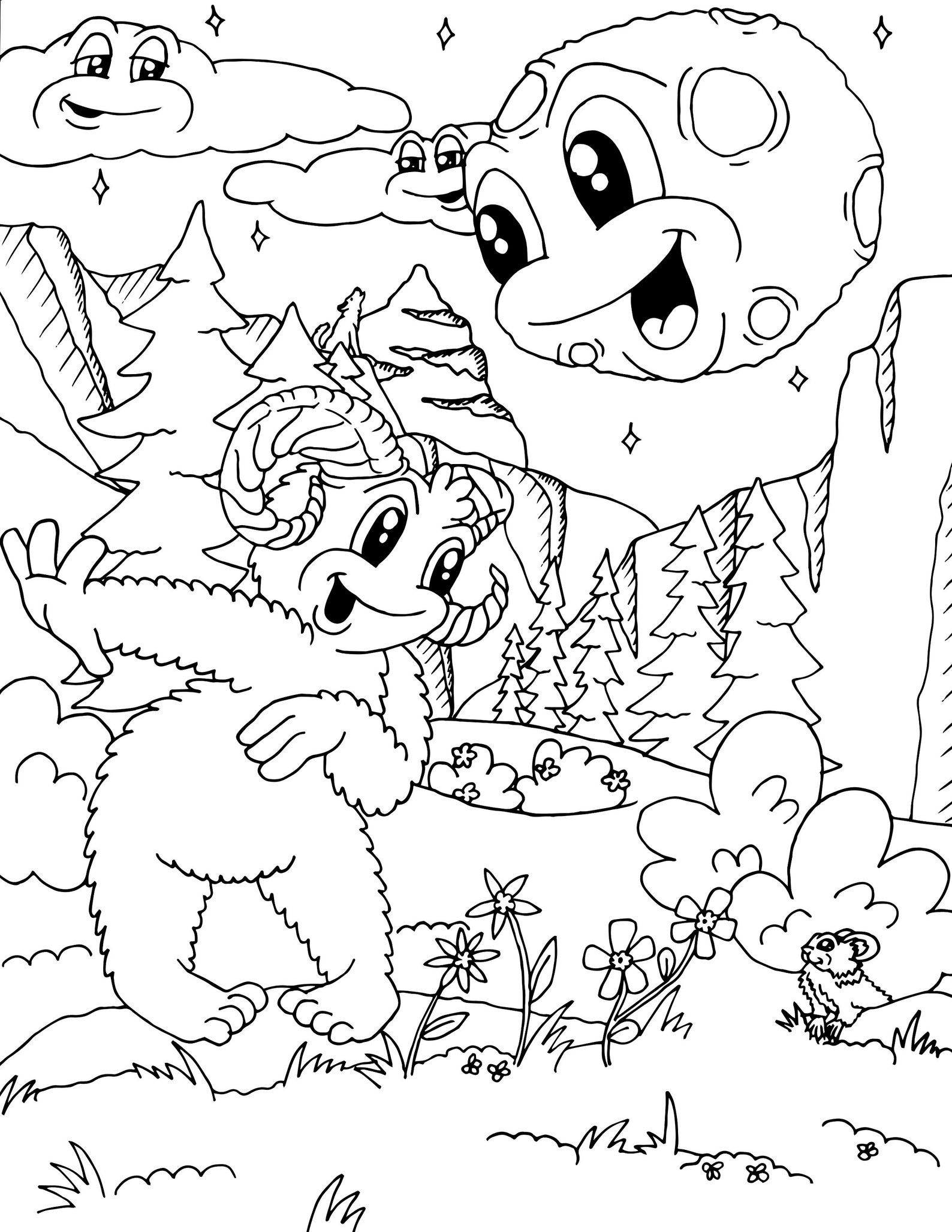 Nature coloring pages 9 pack | Etsy