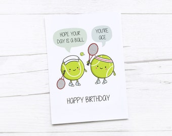 Happy Birthday Card Tennis | Tennis Birthday Card | Birthday Card | Funny Tennis Birthday Gift | Tennis Card | Tennis