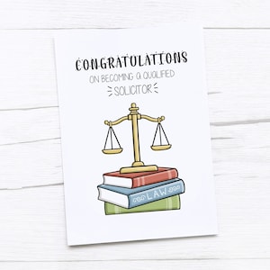 Carte de félicitations d'avocat | Diplôme d'avocat | Félicitations à un avocat qualifié | Carte d'avocat | Félicitations | Solliciteur