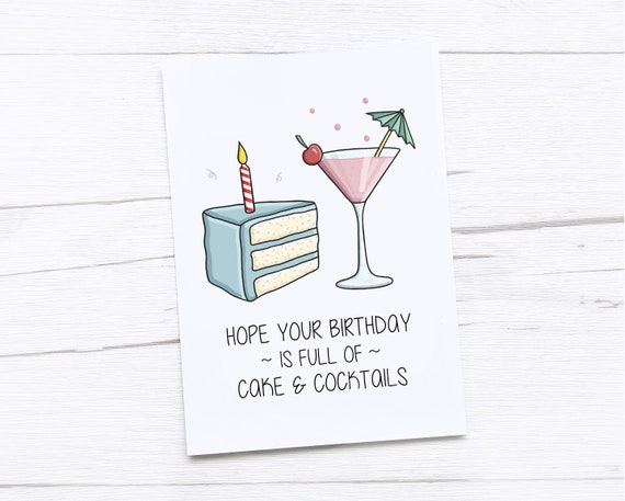 Carte De Joyeux Anniversaire Gateaux Et Cocktails Ami Etsy France Carte De Joyeux Anniversaire Gateaux Et Cocktails Ami Etsy France