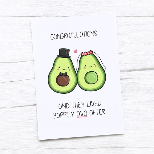 Wedding Card | Congratulations Card | Avocado