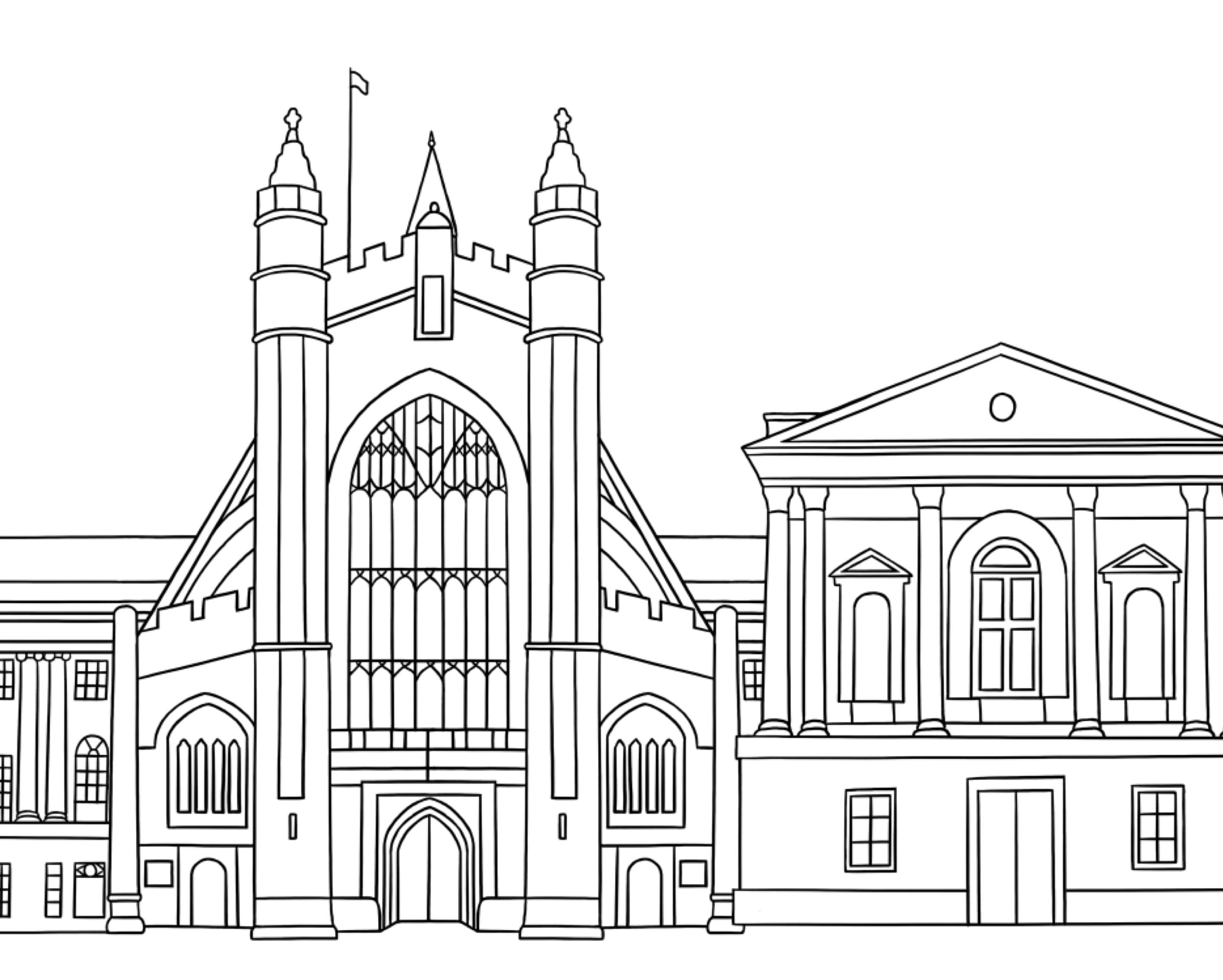 Bath Skyline Bath Art Print Etsy