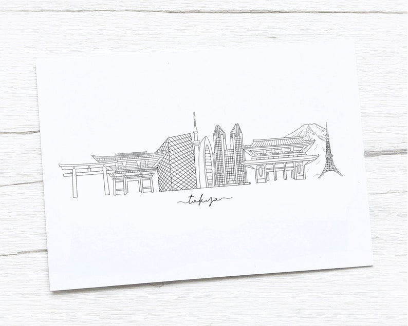 Tokyo Skyline Tokyo Art Print - Etsy