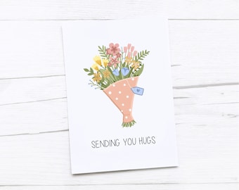 Thinking of You Card | Flowers | Sending Hugs