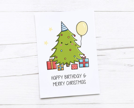 Christmas on sale birthday card