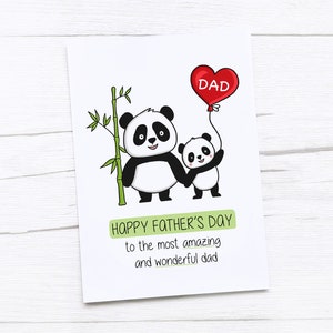 Gelukkige vaderdagkaart | Papa kaart | Panda