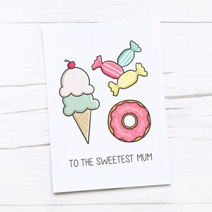 Tarjeta del feliz día de la madre / La mamá más dulce