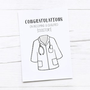 Dokter Gefeliciteerd kaart | Dokter afstuderen | Gekwalificeerde dokter Gefeliciteerd | Dokterskaart | Gefeliciteerd | Arts