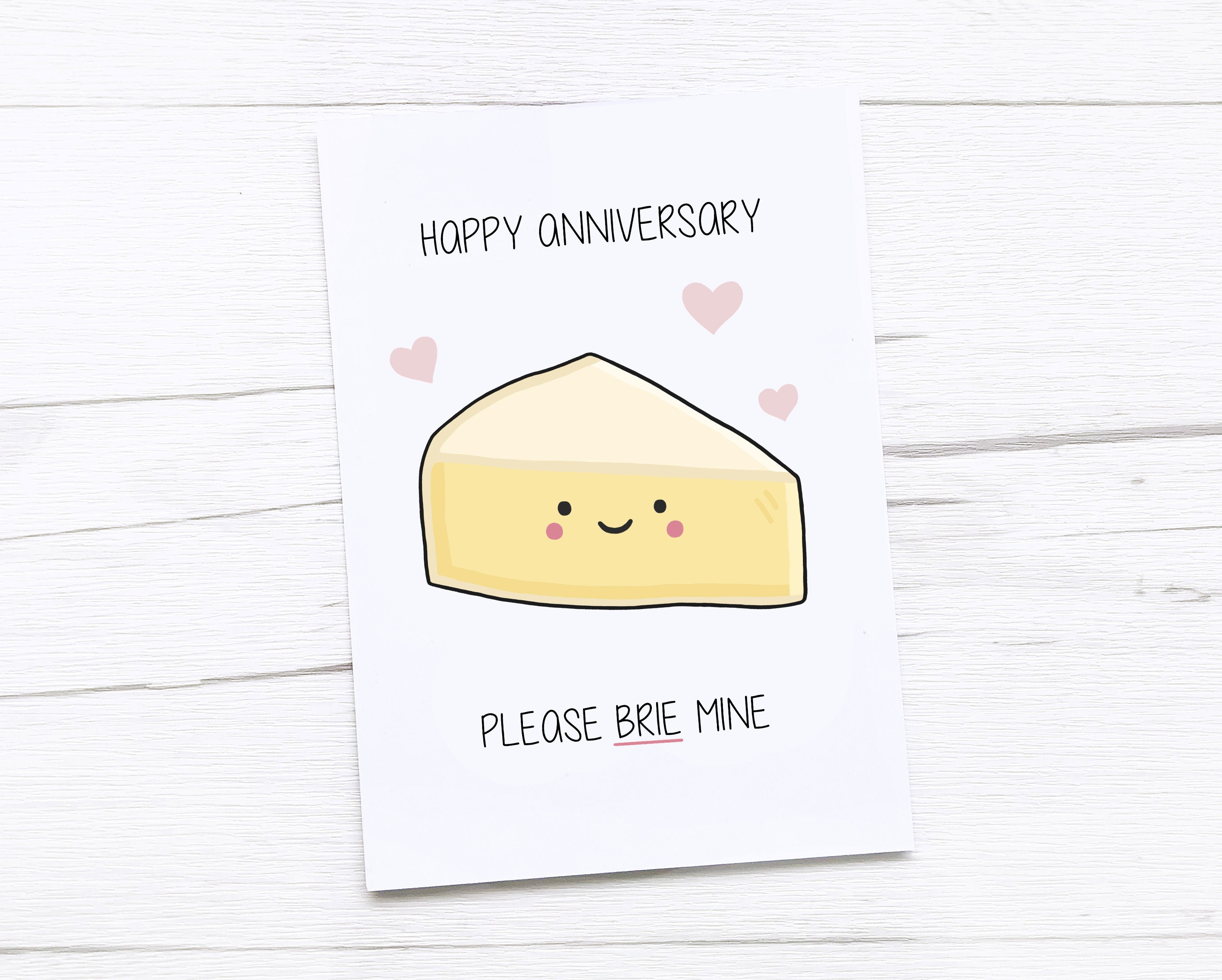 Happy Anniversary Card | Brie | Be Mine | Cheese - Etsy