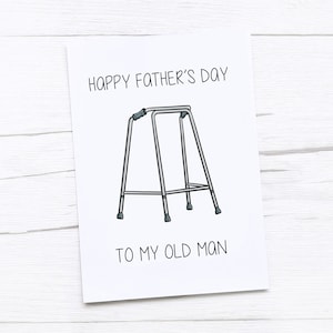 Glückliche Vatertagskarte | Papa Karte | Vatertags Geschenk | Alter Mann | Zimmer Frame
