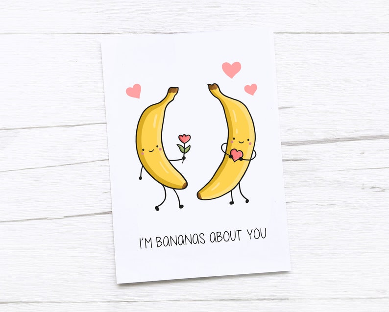 Happy Anniversary Card Banana Bananas About You Happy - Etsy