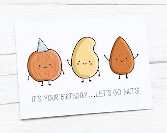 Happy Birthday Card | Lets Go Nuts | Nut