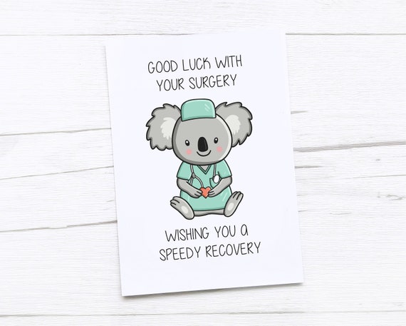 Biglietto D'Auguri Huxters 'Get Well Soon' – Pronto Per L'Ospedale E Operazione - 6