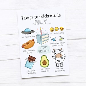 Juli Geburtstagskarte | Geboren im Juli | Juli Geburtstag