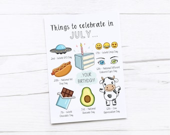 July Birthday Card | Born in July | July Birthday