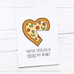 Kartka na rocznicę | Pizza | Ukradłeś kawałek mojego serca | Kartka na Walentynki | Kartka Walentynkowa