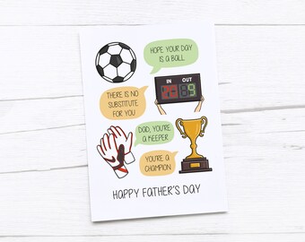 Happy Fathers Day Card | Dad Card | Football | Football Puns | Football Dad