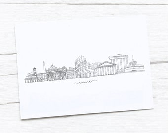Rom Skyline | Rom Kunstdruck