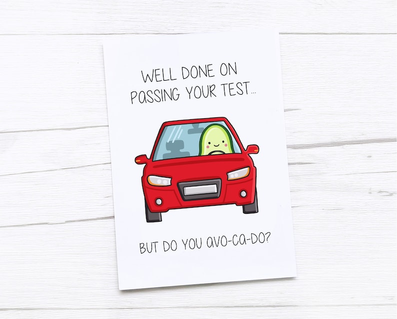 Driving Test Card Congratulations on Passing Your Test Etsy