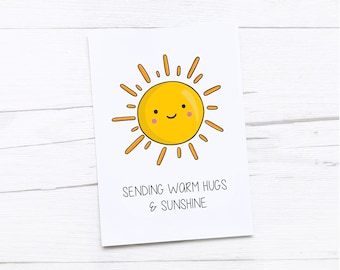 Thinking of You Card | Sending Warm Hugs and Sunshine