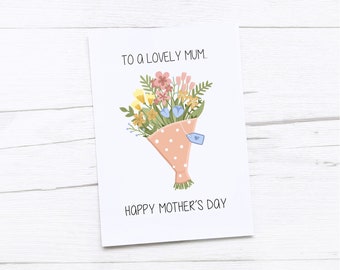 Happy Mother’s Day Card | Mothers Day Card | Mum Card | Flowers