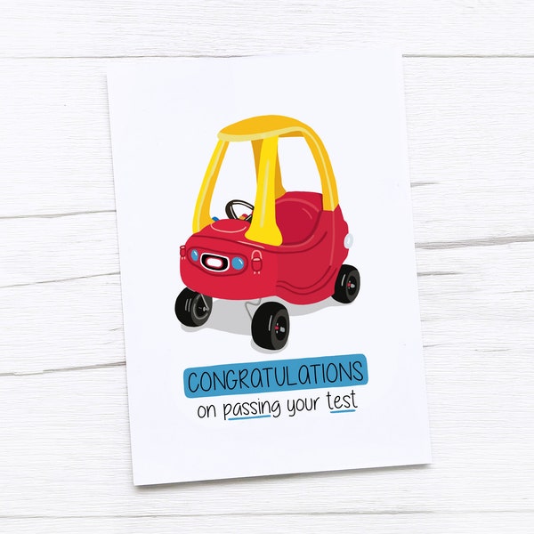 Driving Test Card | Congratulations On Passing Your Test