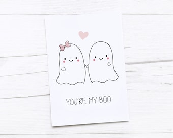 Happy Anniversary Card | You're My Boo | Ghost | Happy Valentine's Day Card | Valentines Card