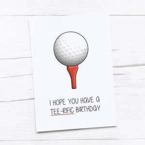 Cartão de feliz aniversario | Camiseta | Golfe | Aniversário fantástico