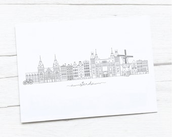 Amsterdams silhuett | Amsterdam konsttryck