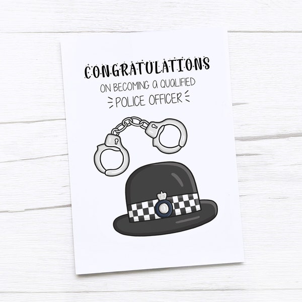 Police Congratulations Card | Police Graduation | Police Officer Congratulations | Policeman Card | Congratulations | Police