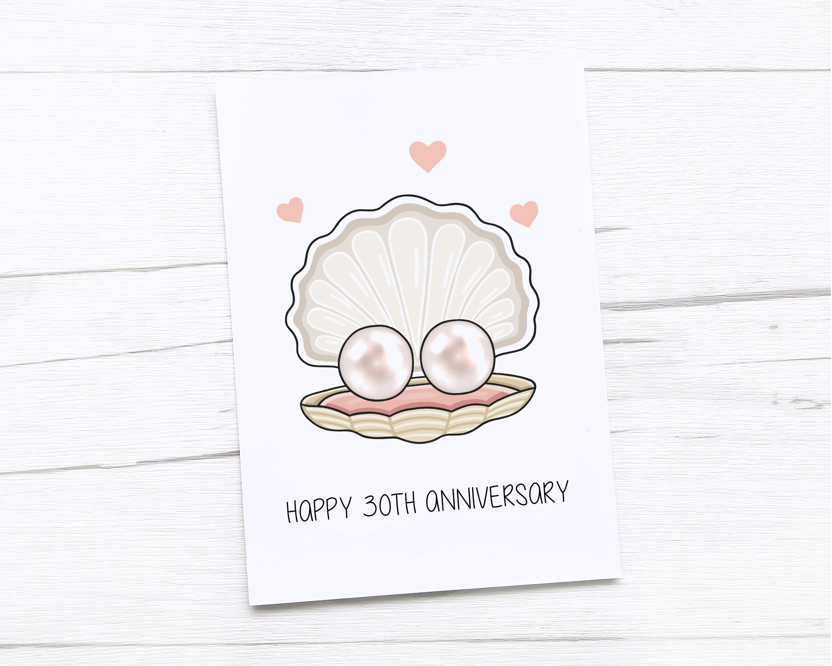 Happy 30th Anniversary Card | Pearl Wedding Anniversary | Thirtieth ...