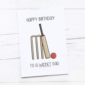 Happy Birthday Karte Papa | Papa Geburtstagskarte | Geburtstagskarte Papa | Lustiges Papa Geburtstagsgeschenk | Papa Karte | Wicket | Grille
