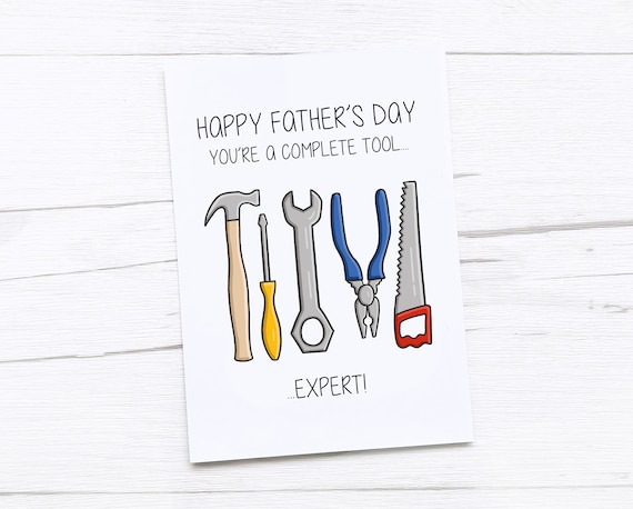 Happy Fathers Day Card | Dad Card | Father’s Day Gift | Tool Expert | DIY Dad