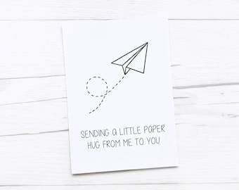 Thinking of You Card | Paper Plane | Sending Paper Hug