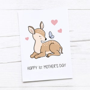 Tarjeta del Feliz Día de la Madre / Primer Día de la Madre / 1er Año como Mamá