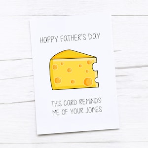 Tarjeta Feliz Día del Padre / Tarjeta Papá / Regalo Día del Padre / Queso / Chistes