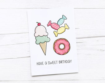 Happy Birthday Card | Sweet Birthday | Candy