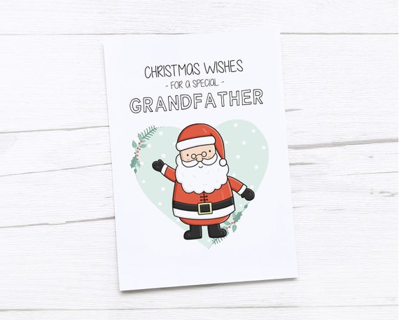 Weihnachtskarte Für Opa – Mit Glitzer & Edelsteinen Verziert | Herzlicher Gruß, Inkl. Umschlag