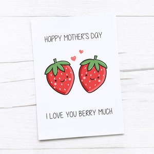 Happy Mother’s Day Card | Mothers Day Card | Mum Card | Berry | Strawberry