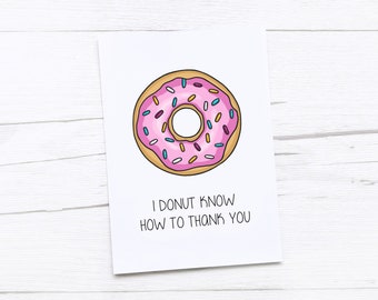 Thank You Card | Thanks Card | Donut