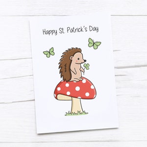 Carte de bonne Saint Patrick | Fête de la Saint-Patrick | Hérisson