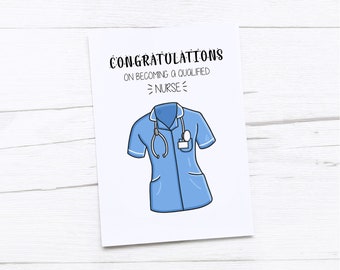 Nurse Congratulations Card | Nurse Graduation | Qualified Nurse Card | Congratulations | Nurse